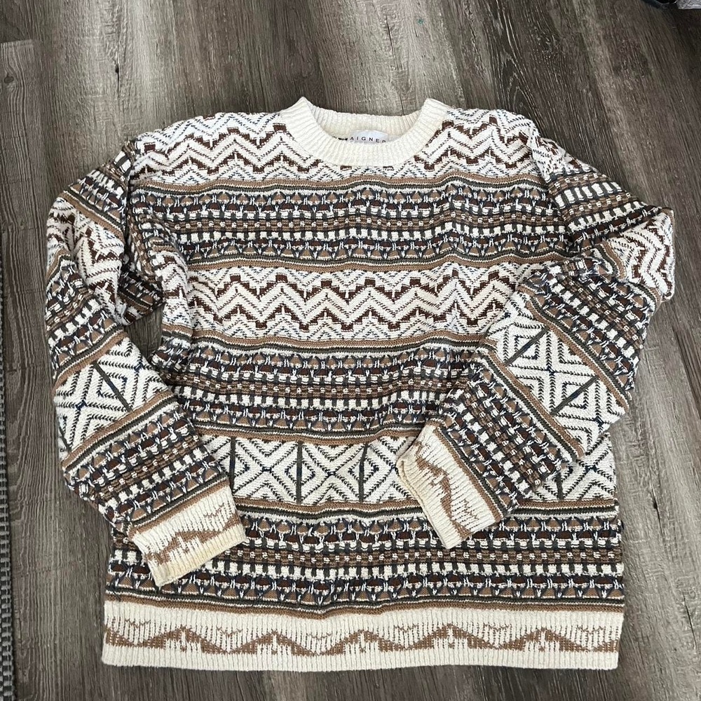 Geometric patterned thick sweater‎